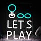 LET'S PLAY LED-Neonschild für Gaming und Wohnzimmer