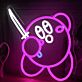 Cartoonfigur mit Schwert LED-Neonschild für Gamingzimmer oder Kinderzimmer