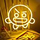 wütendes Emoji Gesicht LED-Neonschild für Gaming Zimmer