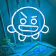wütendes Emoji Gesicht LED-Neonschild für Gaming Zimmer