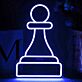 Schachfigur Bauer LED-Neonschild Wohnzimmer Spielzimmer
