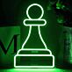 Schachfigur Bauer LED-Neonschild Wohnzimmer Spielzimmer