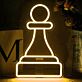 Schachfigur Bauer LED-Neonschild Wohnzimmer Spielzimmer