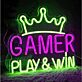 GAMER PLAY & WIN LED-Neonschild für Gamingzimmer