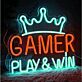 GAMER PLAY & WIN LED-Neonschild für Gamingzimmer