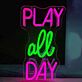 PLAY all DAY LED-Neonschild für Gaming und Freizeitraum