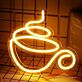 Kaffeetasse mit Dampf LED-Neonschild für Café oder Küche