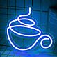 Kaffeetasse mit Dampf LED-Neonschild für Café oder Küche