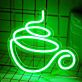 Kaffeetasse mit Dampf LED-Neonschild für Café oder Küche