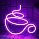 Kaffeetasse mit Dampf LED-Neonschild für Café oder Küche