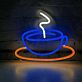 Kaffeetasse mit Untertasse LED-Neonschild für Café Küche