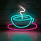 Kaffeetasse mit Untertasse LED-Neonschild für Café Küche