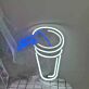 Becher mit Getränk LED-Neonschild für Café Bar