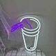 Becher mit Getränk LED-Neonschild für Café Bar