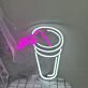 Becher mit Getränk LED-Neonschild für Café Bar
