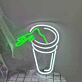 Becher mit Getränk LED-Neonschild für Café Bar