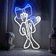 Dekoratives LED Neonschild mit lesender Figur und Buch Motiv als stilvolle Wandbeleuchtung für Arbeitszimmer Leseecke oder Wohnzimmer