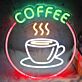 Personalisierbares Kaffeetasse mit Dampf LED Neonschild für Café und Küche
