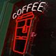 Kaffeebecher LED Neonschild für Café und Küche