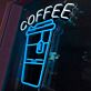 Kaffeebecher LED Neonschild für Café und Küche