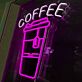 Kaffeebecher LED Neonschild für Café und Küche
