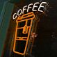 Kaffeebecher LED Neonschild für Café und Küche