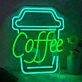Kaffeebecher LED Neonschild für Café und Küche