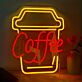 Kaffeebecher LED Neonschild für Café und Küche