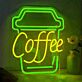 Kaffeebecher LED Neonschild für Café und Küche