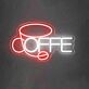 Coffee LED-Neonschild mit Kaffeetasse