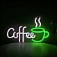 Coffee LED-Neonschild mit Kaffeetasse