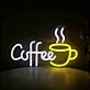 Coffee LED-Neonschild mit Kaffeetasse