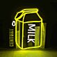 Milchpackung LED Neonschild für Küche und Café
