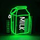Milchpackung LED Neonschild für Küche und Café