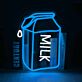 Milchpackung LED Neonschild für Küche und Café
