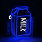 Milchpackung LED Neonschild für Küche und Café
