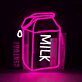 Milchpackung LED Neonschild für Küche und Café