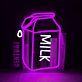 Milchpackung LED Neonschild für Küche und Café