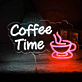 Customize But First Coffee Morning Neon Sign