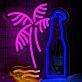 Palme und Bierflasche LED-Neonschild für Bar Club