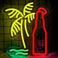 Palme und Bierflasche LED-Neonschild für Bar Club