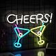 Cocktailgläser LED Neonschild für Bar und Party