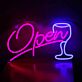 Open LED-Neonschild für Bar und Café