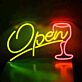 Open LED-Neonschild für Bar und Café