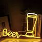 Bierglas LED Neonschild für Bar und Küche