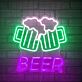 Bierkrüge LED Neonschild für Bar und Restaurant