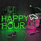 HAPPY HOUR LED-Neonschild für Bar und Club