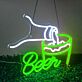 Bierglas mit einschenkender Hand LED Neonschild für Bar und Restaurant