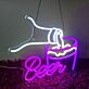 Bierglas mit einschenkender Hand LED Neonschild für Bar und Restaurant