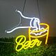 Bierglas mit einschenkender Hand LED Neonschild für Bar und Restaurant